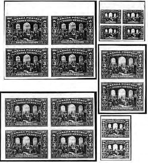12 Stephen Sacks Figure 3. Top margin examples imperf 19 17 confederation stamp than one press sheet.