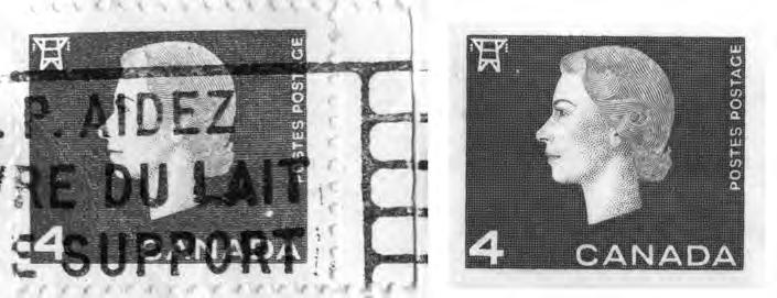 Counterfeit 4 cameo used on cover (1965) Mailed from a drug store to a drug company. Figure 2.
