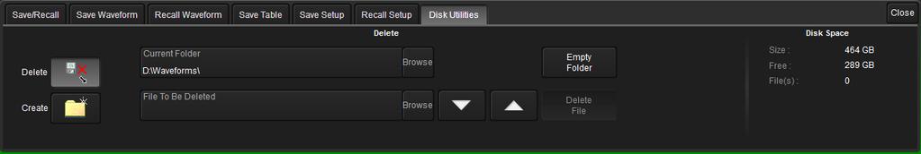 Operator's Manual Disk Utilities Use the Disk Utilities dialog to manage files and folders on your instrument's hard drive.