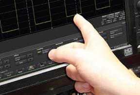 HDO8000 8-Channel High Definition Oscilloscope Entering/Selecting Data Touch & Type Touching once activates a control. In some cases, you ll immediately see a pop-up menu of options.