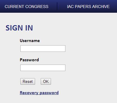 Submission To submit a manuscript, please visit www.iafastro.net and use your IAF username & password to login.