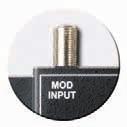 There are two types of VDU modulated inputs: 3105VDU24T & 8072/6VHP The modulated inputs on the 3105VDU24T and 8072/6VHP are designed for the connection of a modulator to distribute devices such as