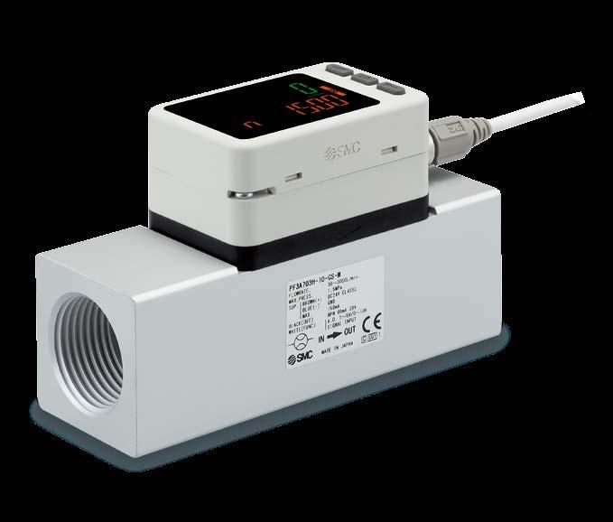 Wide range of flow measurement with one product PF3A73H PF3A76H PF3A712H Port size 1 1 1/2 2 3 6 12 Applicable flow