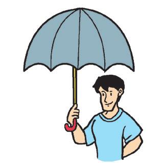 man with an umbrella a bow and an arrow