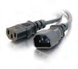 03131 1ft 29964 1ft 03140 1ft 24240 2ft 29965 2ft 03142 3ft 03129 14AWG 250 Volt Power Extension Cord (IEC320C14 to IEC320C13)