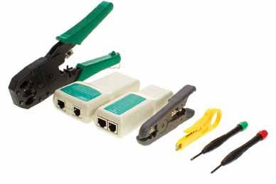 Network Tool Kit (Crimper, Tester, 2x Strippers,