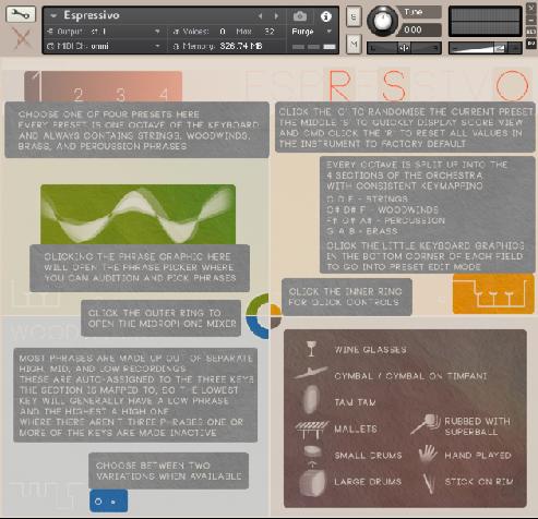 QUICK START GUIDE Once installed, load the Espressivo instrument into Kontakt and play and key in the colored range.
