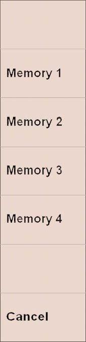 4 Operating Procedures 4 Press the Store Value to Memory>> softkey. The softkey menu including Memory 1, Memory 2, Memory 3 and Memory 4 softkeys as Figure 4-6 is displayed.
