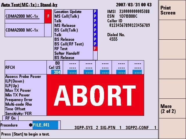 Aborted Simplified Screen