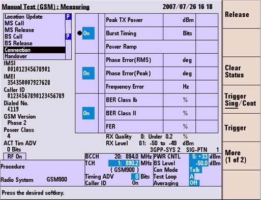 4 Operating Procedures Step 11 After MS call or BS Call starts, the screen as Figure 4-41 is displayed. P is shown in the MS Call, BS Call and Connection step is highlighted.