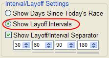 10. Interval/Layoff Settings.