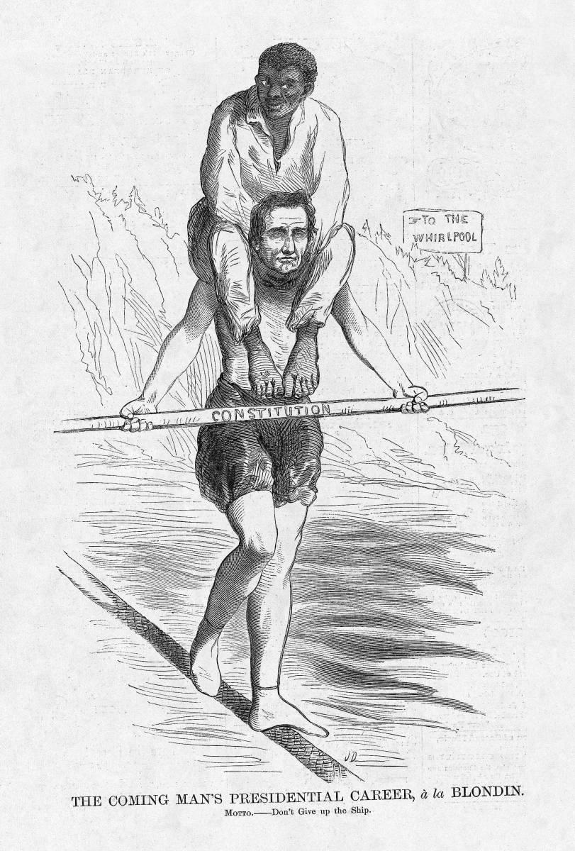 Charles Blondin (Jean François Gravelet, 1824-1897) was a French-born acrobat who became famous in the late 1850s for his daring tightrope walks over Niagara Falls.