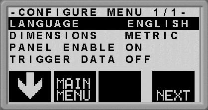 1 Do this first This menu appears on the display the first time that you start the power unit. When delivered, the control panel and display are set to English.