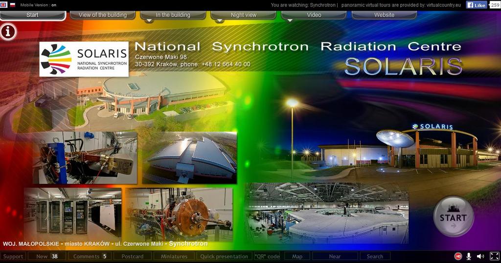 Virtual tour of SOLARIS: http://synchrotron.wkraj.pl/?