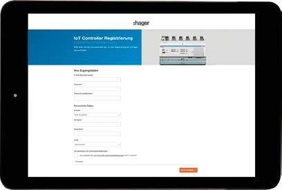 01 Create a myhager account First, you will have to register the IoT Controller by entering your customer s user data on myhager.