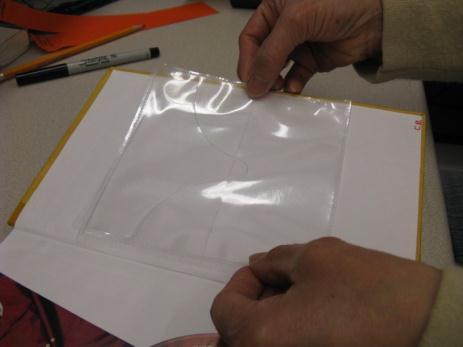 envelope or paper pocket, it