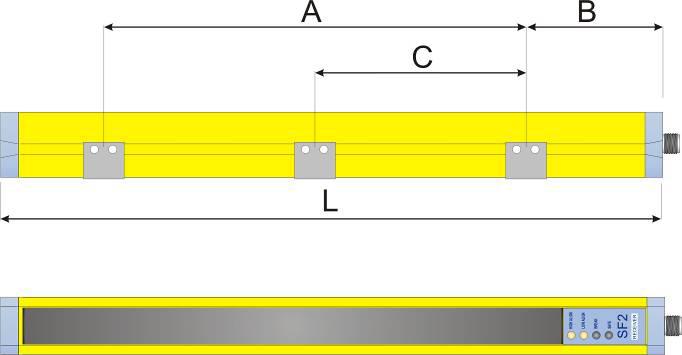 Instruction Manual SF2 Series L-brackets are available on request (see Fig.13). Rigid fixing brackets can be used where no large mechanical compensation is required during the alignment operation.