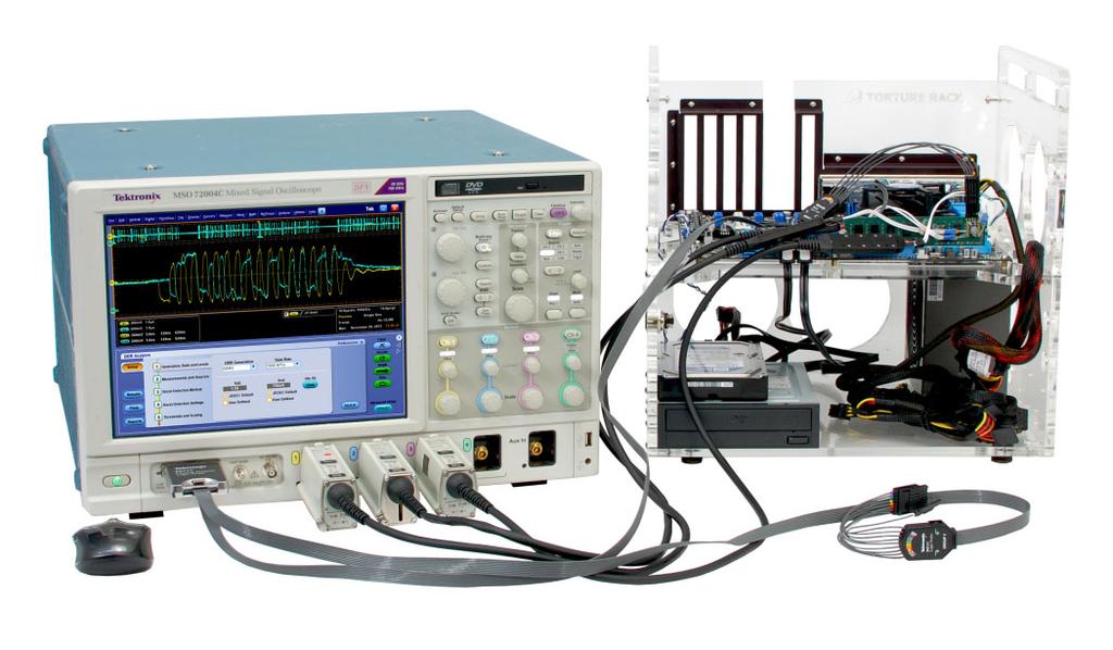 With a Tektronix MSO5000 or MSO70000 Series Oscilloscope, up 16 digital channels can be used view logic states of command and address signals such as RAS, CAS, WE, CE, CS, etc.