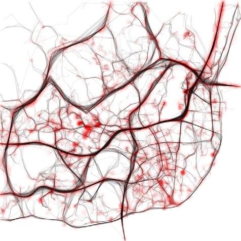 In the right, slow vehicles are depicted in red, making the metaphor