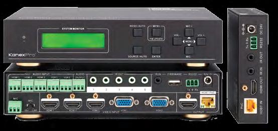 signals up to 115 feet (35 meters) MPN: HDSC51D 5-input Presentation Scaler Switcher with HDMI output