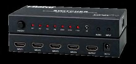 SWITCHERS HDMI HDMI 6x2 Matrix Switcher with Audio De-embedder & 4K UltraHD MPN: SW-HD6X24K Switch 6 HDMI sources to two 4K outputs Supported