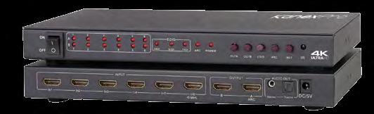 ) HDMI supports ARC (Audio Return Channel) HDCP 1.4 compliant 4K HDMI 5X1 Switcher MPN: SW-HD20-5X14K High-bandwidth 10.