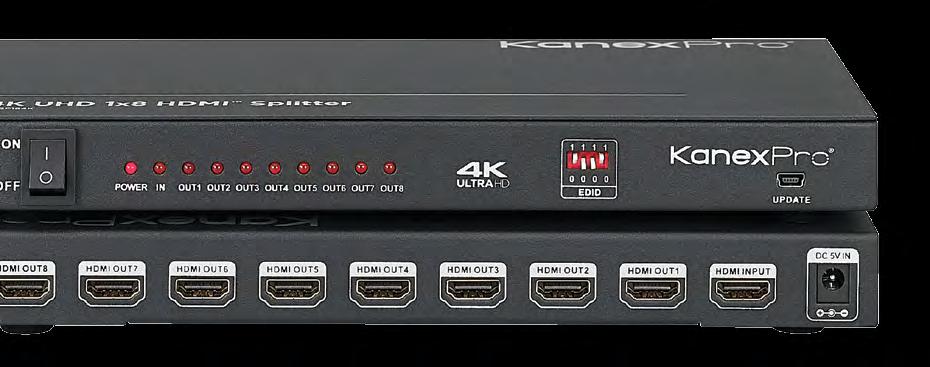 DISTRIBUTION AMPLIFIERS HDMI & HDBASET * Receiver is sold separately MPN: HDBASE70POER Professional HDBaseT 70 Meter 1x4 Distribution Amplifier w/ 4K