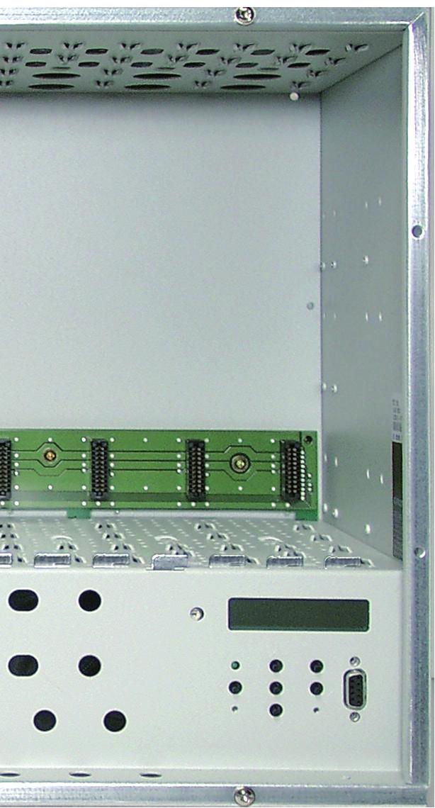 When installing a module, make sure that it is inserted in one of the long, numbered grooves in front of the contact strip on the