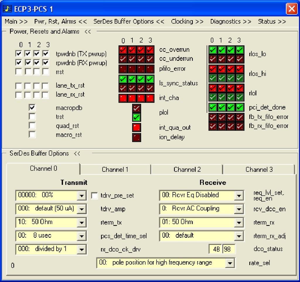 Figure 6. Lattice PCS ORCAstra View 6. From the main ORCAstra Window, select CustomProgrammability-> Visual Window. 7.
