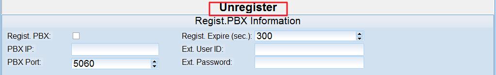 5.4. Extension Broadcast Setting Select [Config.setting]-->[Ext.Set.] The system can become an extension number of IP IBX through the method for registering IP IBX.