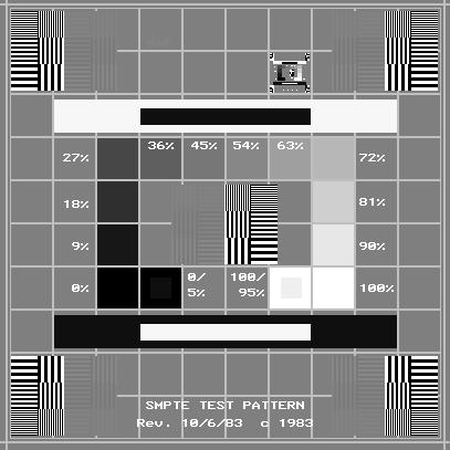 Existing Test Patterns SMPTE As a result of the pattern s grayscale insensitivity and