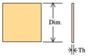 5 High Bay 14000-16500 ChromaLit Square* Dimension Designation Dimensions L X W (mm) 1 Dimensions L X W (in.) Example Application Typical Lumen Output(lm) 2 S21 21.0 x 21.0 0.8 x 0.