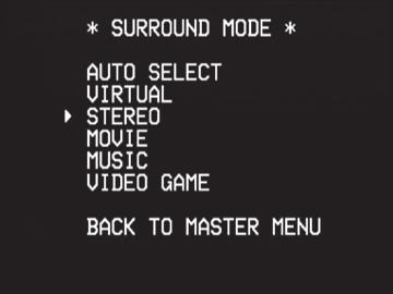 operation Figure 24 Surround Modes Menu Auto Select: For digital programs, such as movies recorded with a Dolby Digital soundtrack, the AVR will automatically use the native surround format.