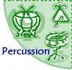 The Percussion Family The percussion family contains the most instruments. Some of the standard instruments include the bass drum, snare drum, timpani, bells, cymbals, and the triangle.