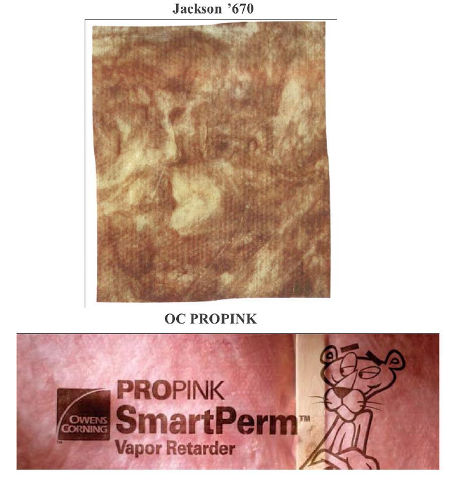 The sole color figure of the 670 patent is shown on top, in comparison to OC PROPINK shown below. Id. at 25.