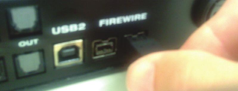 A device named USB Bus represents a USB 1.1 root hub. Figure 4-1: Connecting the 896mk3 to the computer via FireWire.