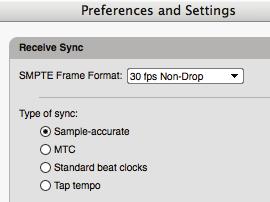 Host software that supports sample-accurate sync (such as Digital Performer) or MIDI Time Code (such as Pro Tools). This setup provides: Continuous sync to SMPTE time code.