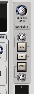 Control room Talkback mic engaged. To completely silence all other CueMix audio, turn them all the way down. attenuation only occurs when talkback or listenback is engaged.