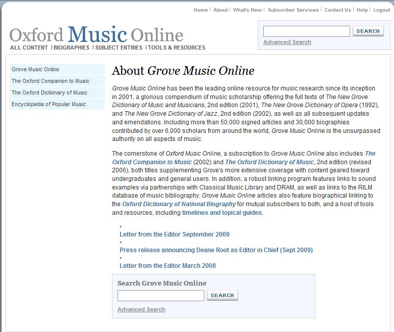 Naxos Music Library online is a databases of sound clips to which we will soon have access.