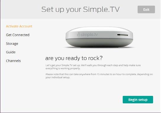SETTING UP SIMPLE.TV Setting up SimpleTV starts with going to simple.tv/setup.