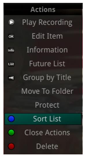 Current Recordings Press the LIST button one time to access the list of Recording Folders. The All Recordings folder appears first and includes all of the recordings you have stored on your DVR.