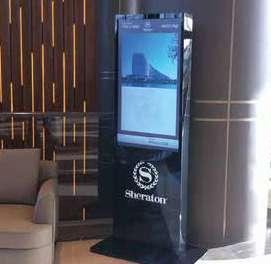 Sheraton Hotel Group 42 inch self-standing kiosk with network cloud support software.
