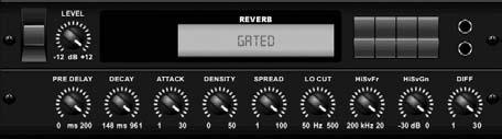 22 X32 DIGITAL MIXER Preliminary User Manual Reverse Reverb bass frequencies. XOVER controls the crossover point for bass.