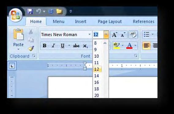 Formatting in MLA Style Using Microsoft Word (2007 and Later) Step 1: Set the Font to Times New Roman 12 1.