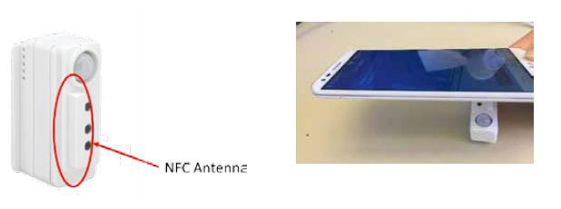 Scan device to configure parameters NFC Antenna EasyAir SNS200 EasyAir