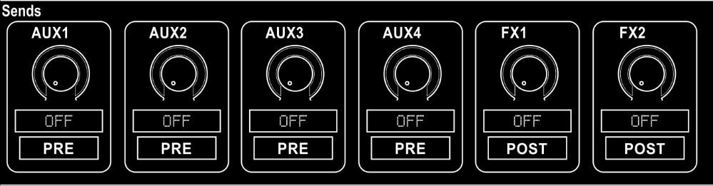 Sub 1-4 Mode Toggle between Sub1-4 and AUX5-8 by touching the AUX/SUB Mode icon in System page.