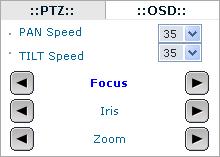 The higher a value is, the faster a speed will be. Focus: Overrides auto focus.