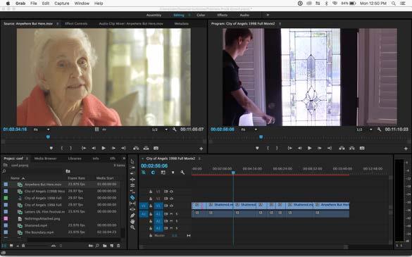 Editing Adobe Premiere Pro - most used at our level of production Avid Media Composer - most used in the