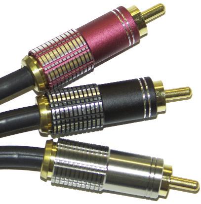 Triple RCA Plugs RWY to Triple RCA Plugs RWY-Gold Video Triple RCA Plugs RWY