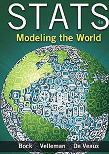 Statistics Modeling the World (4th Edition & AP edition) By Bock, Velleman, De Veaux 139780133151541 100133151549 Available on Amazon Kindle - Download FREE SAMPLE version from Kindle.